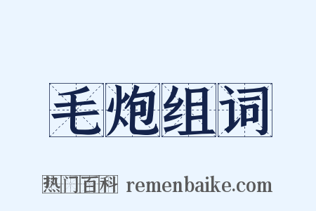 毛炮组词是什么意思的图片